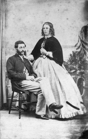 Photographer unknown : Arthur William Follett Halcombe and Edith Stanway Halcombe, husband and wife