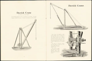 Beaney & Sons Ltd :Derrick crane; derrick cranes [ca 1911].