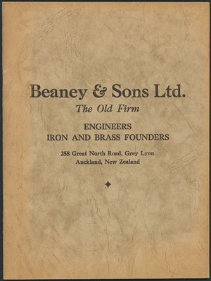 Beaney & Sons Ltd :Catalogue no 28. [Front cover. ca 1911].