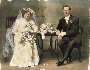 McKirdy, Wayne :Wedding portrait of Claire Adams (nee Pablecheque) and Archibald Adams