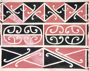 Godber, Albert Percy, 1876-1949 :[Drawings of Maori rafter patterns]. 47; 48; 49. [1939-1947].