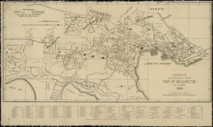 Handy reference street map of Wellington and suburbs, 1909.