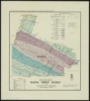 Geological map of Warepa Survey District / drawn by G.E. Harris.