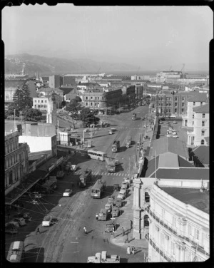 Lambton Quay, Wellington - Photograph taken by Mr B Clark