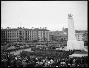 Probably an Anzac Day commemoration service, Wellington