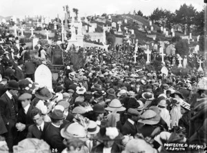 Funeral of Charles J Venning, Karori Cemetery, Wellington