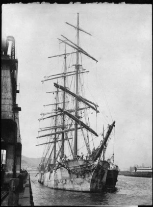 Queen Elizabeth docked at harbour