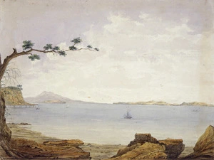 Gold, Charles Emilius 1809-1871 :Howick Beach, N. Z. 1860.