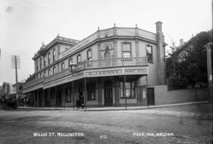 Old Identities (Albert) Hotel, on the corner of Boulcott and Willis Streets, Wellington