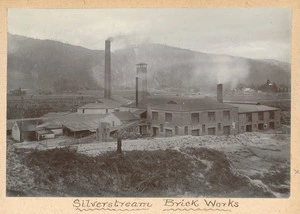 View of brick works, Silverstream, Wellington Region, New Zealand