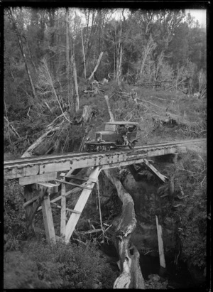 Chevrolet railcar, Ellis and Burnand bush railway, Ongarue