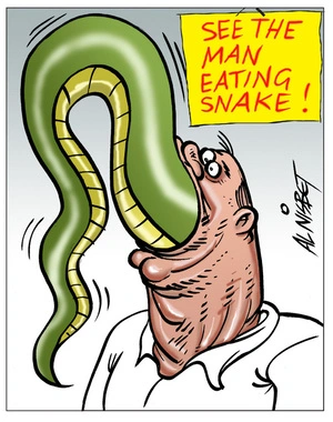 Nisbet, Alastair, 1958- :'See the Man Eating Snake!' 5 November 2012