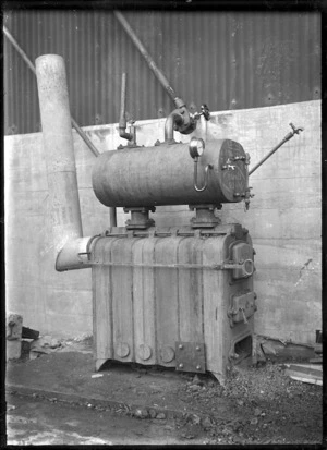 Hutt Railway Workshops at Woburn. Interior view with new heating apparatus, 1929.