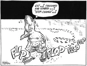 "GST..? Foreshore and seabed..? "Step-change"..?" FLIP FLOP FLIP FLOP. 15 February 2010