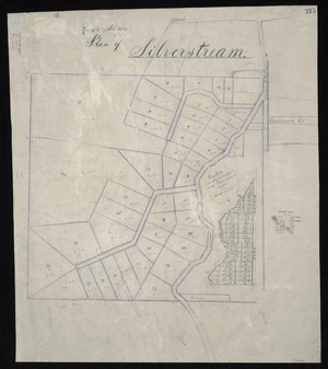 [Creator unknown] :Rough sketche [sic] plan of Silverstream [copy of ms map with annotations]. [ca 1900].