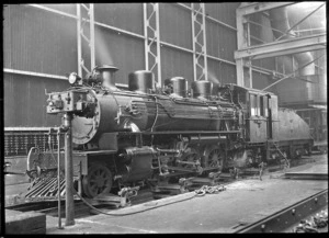 C class 2-6-2 steam locomotive, New Zealand Railways no 851, at Hutt Railway Workshops, Woburn