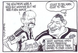 Scott, Thomas, 1947- :'The new props were a good buy Hammer, but we need a new goalie.' 14 November 2012