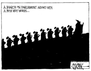 Winter, Mark 1958- :A march on Parliament armed with a few Key words...7 November 2012