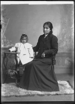 Portrait of Mrs Pataka and child
