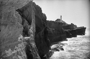 Cliffs and lighthouse, Castlepoint