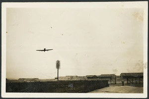 Hurricane aircraft flying over Maadi Base Camp, Egypt