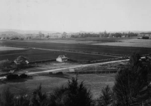 House where Ernest Rutherford was born, and surrounding countryside, Spring Grove, near Nelson