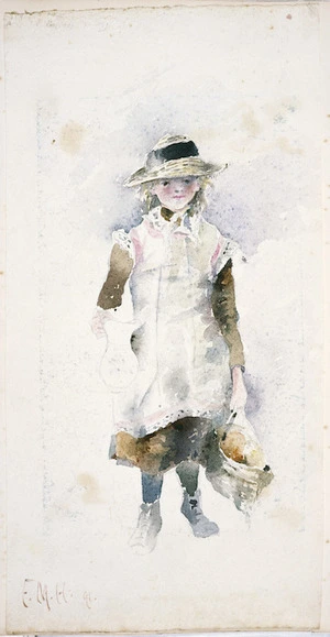 Hodgkins, Frances Mary, 1869-1947 :[Small girl] [18]91.