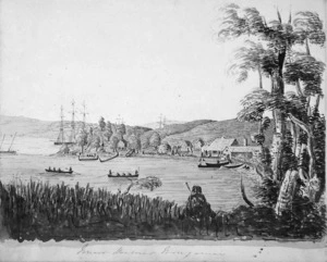 Wynyard, Robert Henry, 1802-1864 :Inner harbour, Monganui [1852].
