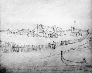 Wynyard, Robert Henry, 1802-1864 :Scotts Public at Rangatiki River en route to Wanganui. [1852]