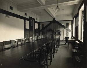 Native Affairs committee room interior, Parliament Buildings, Wellington