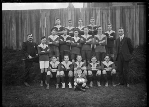 Winners of the Petone 5th Class Football Team, 1915.