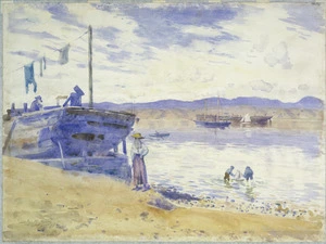 Nairn, James McLachlan 1859-1904 :[Wellington Harbour scene] 1895