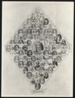 Carnell, Samuel 1832-1920 :Photograph of a montage of portraits of Maori people
