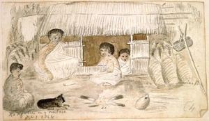 Taylor, Richard, 1805-1873 :Konguhi on the Waitara. Feb. 1, 1844.