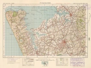 Pukekohe [electronic resource] / compiled from plane table sketch surveys and official records by the Lands and Survey Department.