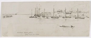 Heaphy, Charles, 1820-1881: Shortland landing place from inside the creek