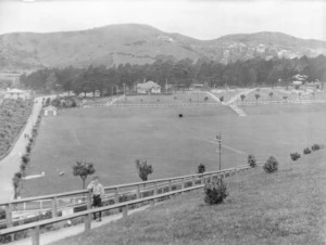 Part 2 of a 2 part panorama of Roy Street and Newtown Park, Newtown, Wellington