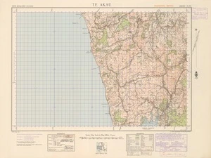 Te Akau [electronic resource] / compiled from plane table sketch surveys & official records by the Lands & Survey Department ; H.W.M. May, 1945.