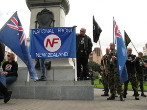 Photographs of National Front New Zealand Flag Day, Wellington, October 2009