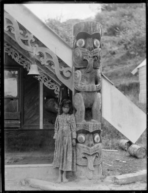 Meeting house at Tauwhitinui Pa, Wanganui district, New Zealand