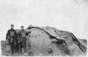 Damaged British tank near Zonnebeke Road