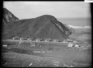 Freezing workers' cottages at northern end of Tokomaru Bay