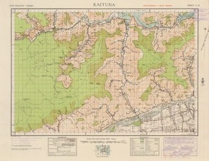 Kaituna [electronic resource] / compiled from plane table sketch surveys & official records by the Lands & Survey Department ; B.E.A & W.H.F., Aug. 1942.