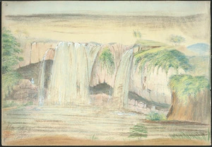 [Williams, John] d 1905 :View of the Kiri Kiri Falls near the Bay of Islands. Octr 1845