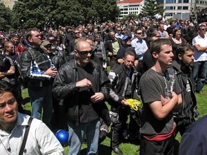 Photographs of ACC Levy biker protest, Parliament, November 2009