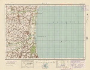 Kaiapoi [electronic resource] / compiled from plane table sketch surveys and official records by the Lands & Survey Department.