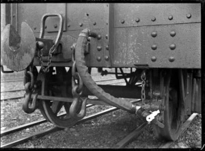 Closeup image of a Pearson's Westinghouse brake coupling, for railway use.