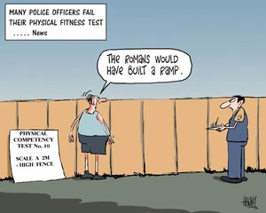 Many police officers fail their physical fitness test ... news. "The Romans would have built a ramp." 2 March 2010