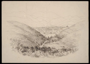 [Nicholson, Maria], fl 1859-62 :[View of Nelson from Britannia Heights area. ca 1860].