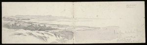 [Gully, John], 1819-1888 :View from Mr Gibson's clearing; Wakamarama Range looking west, Rangihaeta Head; entrance to Takaka & Motupipi [1860-1880s]